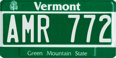 VT license plate AMR772