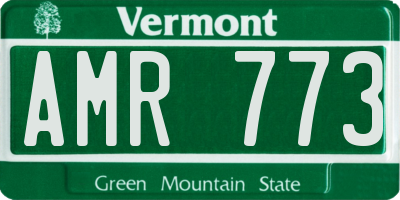 VT license plate AMR773