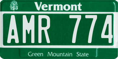 VT license plate AMR774