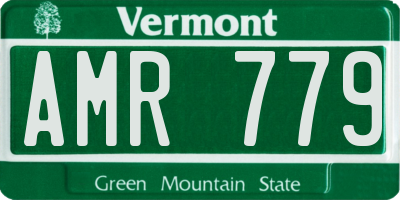 VT license plate AMR779