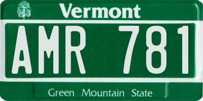 VT license plate AMR781