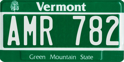 VT license plate AMR782
