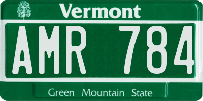 VT license plate AMR784