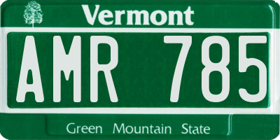 VT license plate AMR785