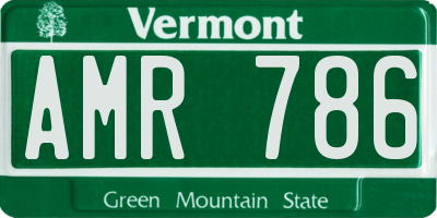 VT license plate AMR786