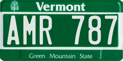 VT license plate AMR787