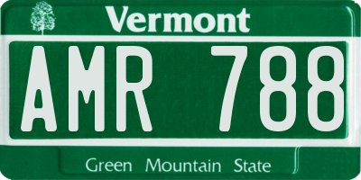 VT license plate AMR788