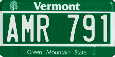 VT license plate AMR791