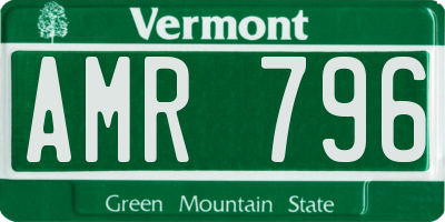 VT license plate AMR796