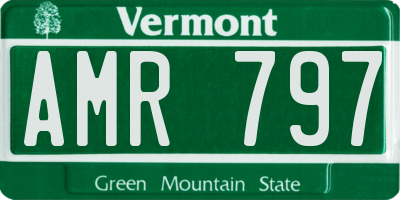 VT license plate AMR797