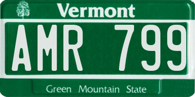 VT license plate AMR799
