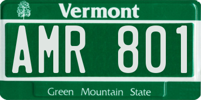VT license plate AMR801