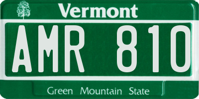VT license plate AMR810