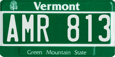 VT license plate AMR813