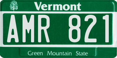 VT license plate AMR821