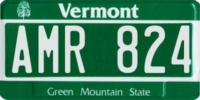 VT license plate AMR824