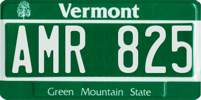 VT license plate AMR825