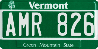 VT license plate AMR826
