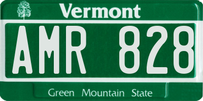VT license plate AMR828