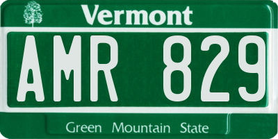 VT license plate AMR829