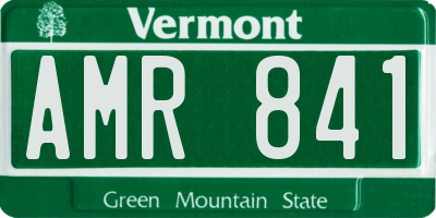 VT license plate AMR841