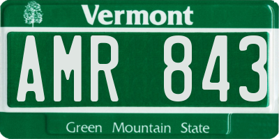 VT license plate AMR843