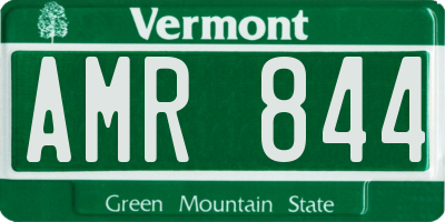 VT license plate AMR844