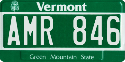 VT license plate AMR846