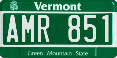 VT license plate AMR851