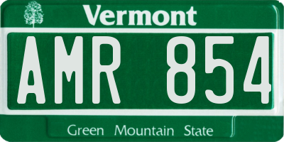 VT license plate AMR854