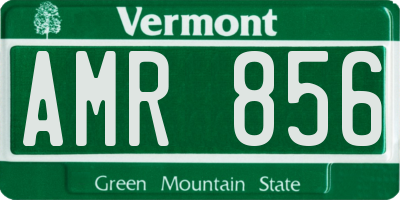 VT license plate AMR856