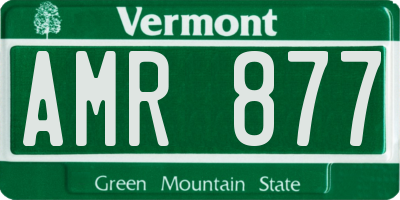VT license plate AMR877
