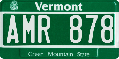 VT license plate AMR878