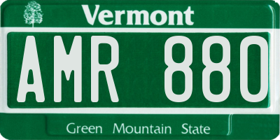 VT license plate AMR880