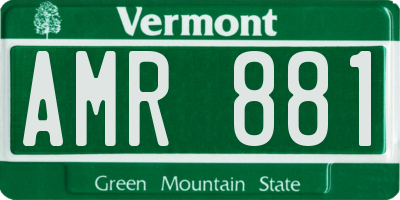 VT license plate AMR881