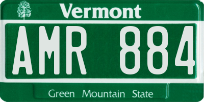 VT license plate AMR884