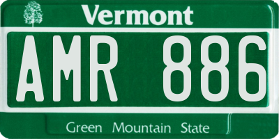 VT license plate AMR886