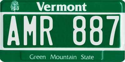 VT license plate AMR887