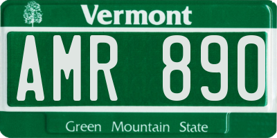 VT license plate AMR890