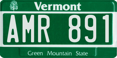 VT license plate AMR891