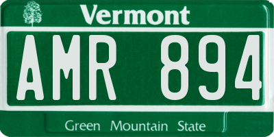 VT license plate AMR894