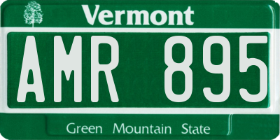 VT license plate AMR895