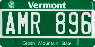 VT license plate AMR896