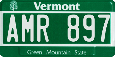 VT license plate AMR897