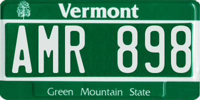 VT license plate AMR898