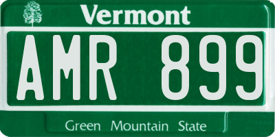 VT license plate AMR899