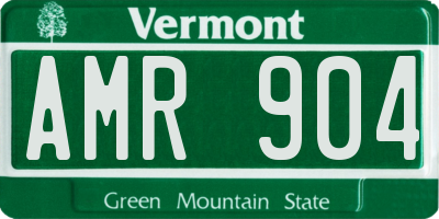 VT license plate AMR904