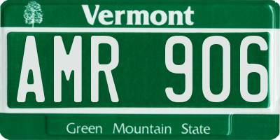 VT license plate AMR906