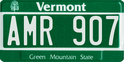 VT license plate AMR907