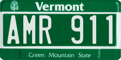 VT license plate AMR911